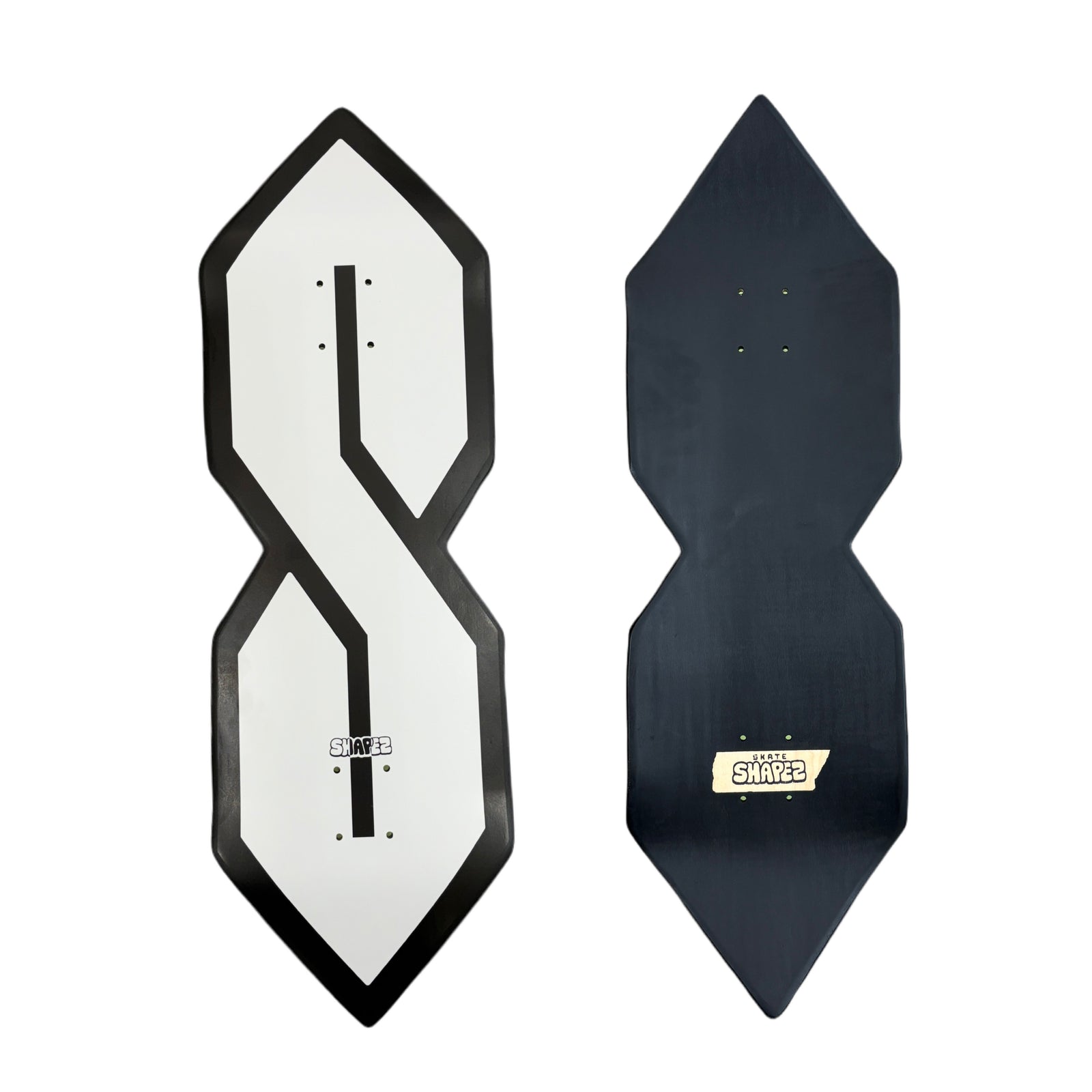 S shaped skateboard deck