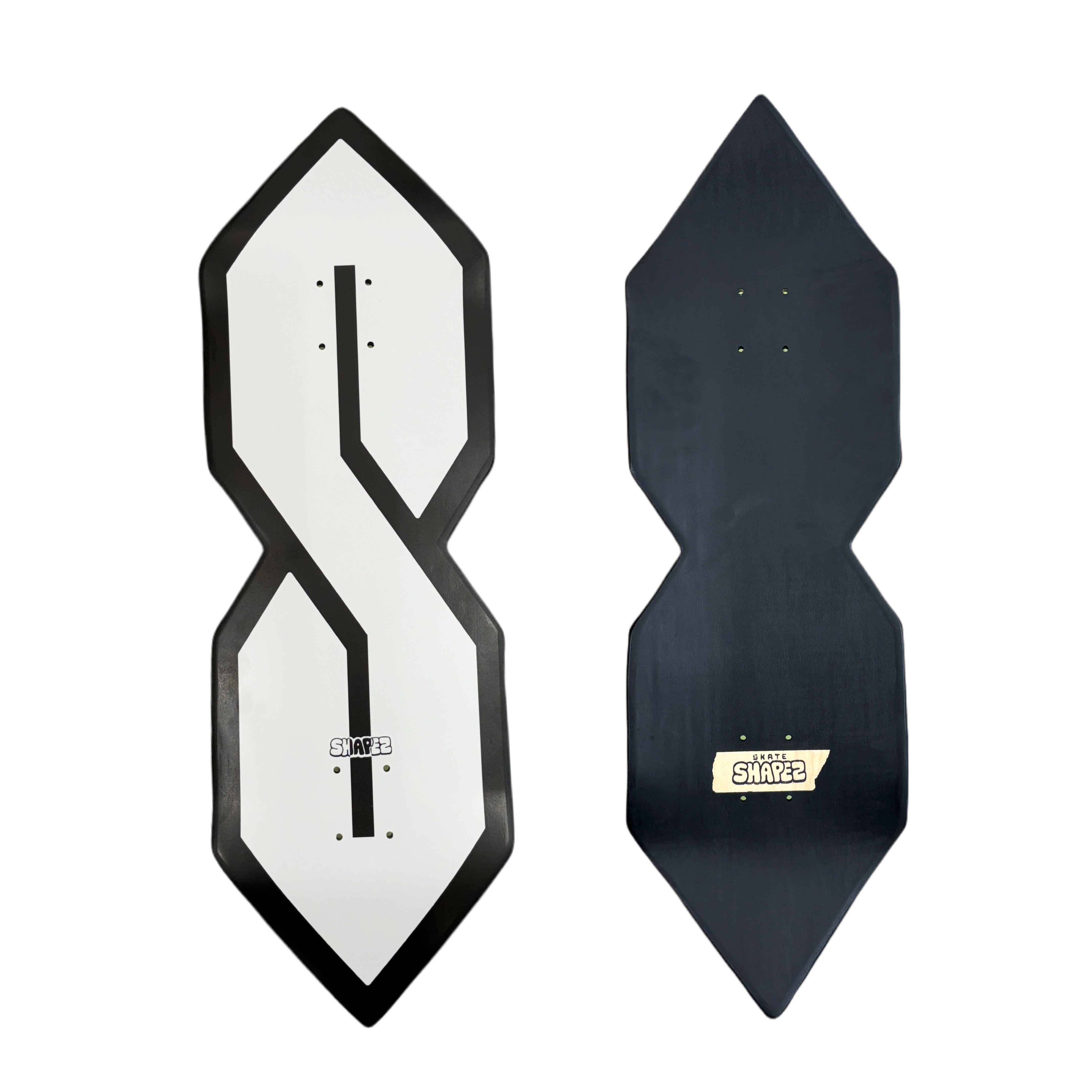 S shaped skateboard deck