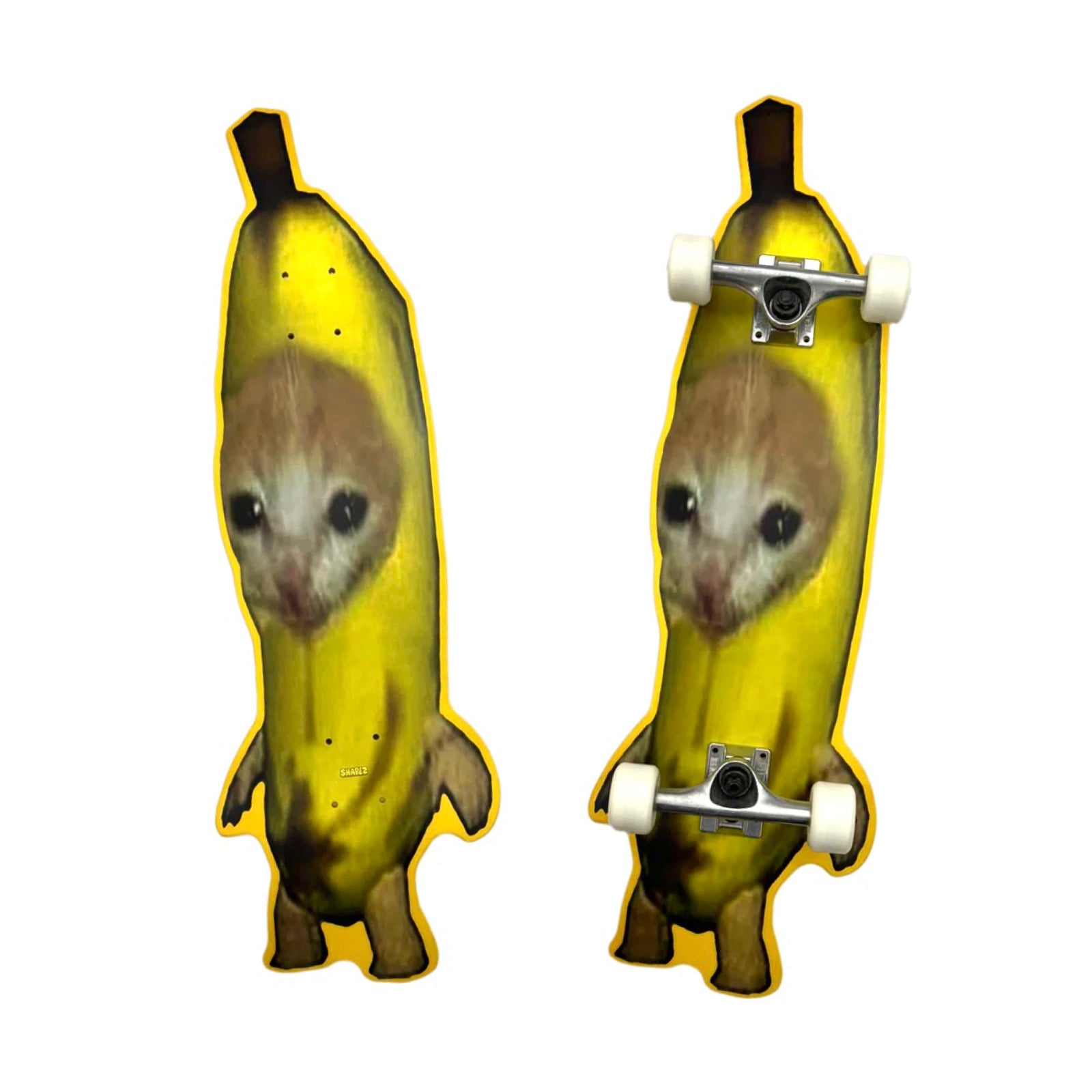 banana cat skateboard deck