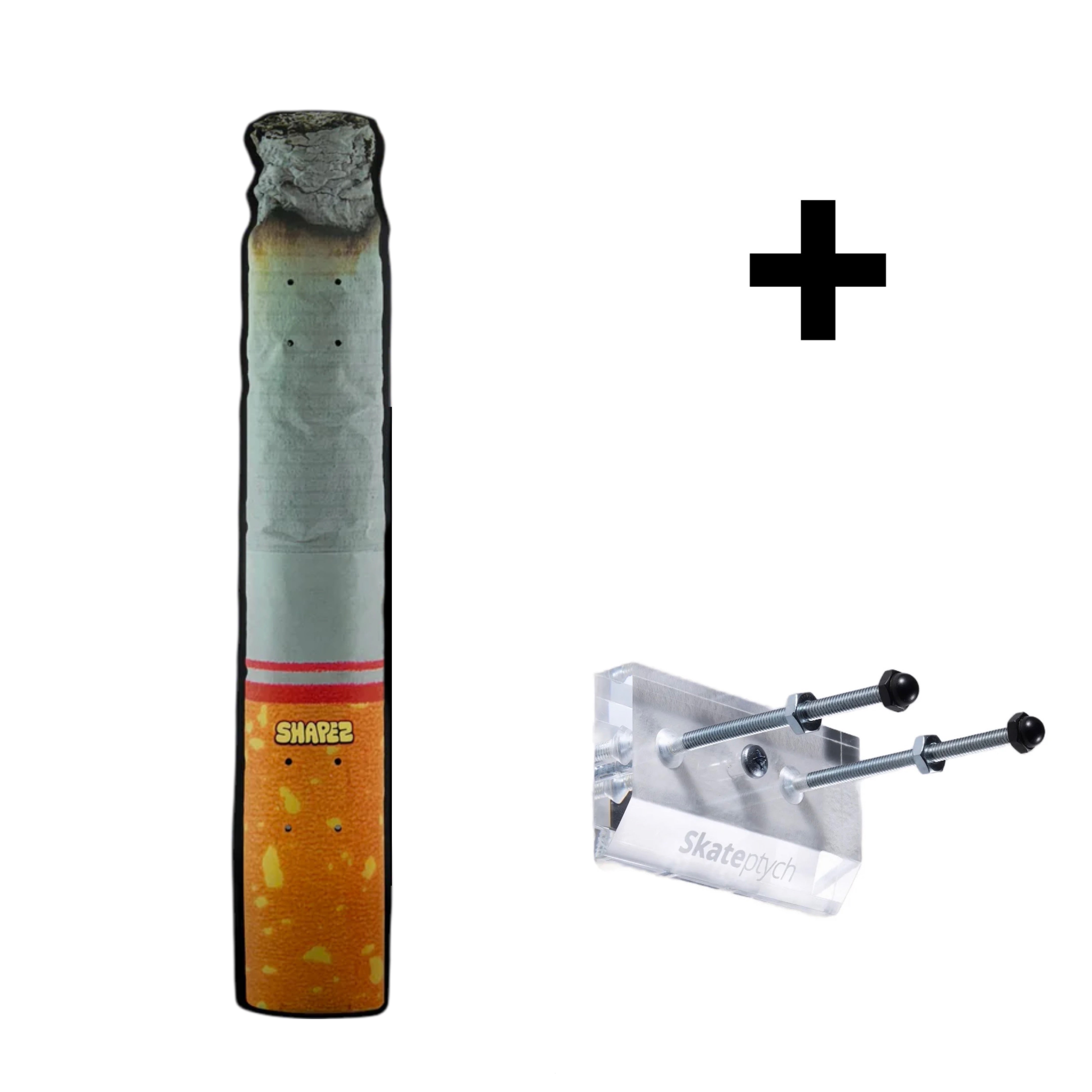 cigarette skateboard deck and wallhanging