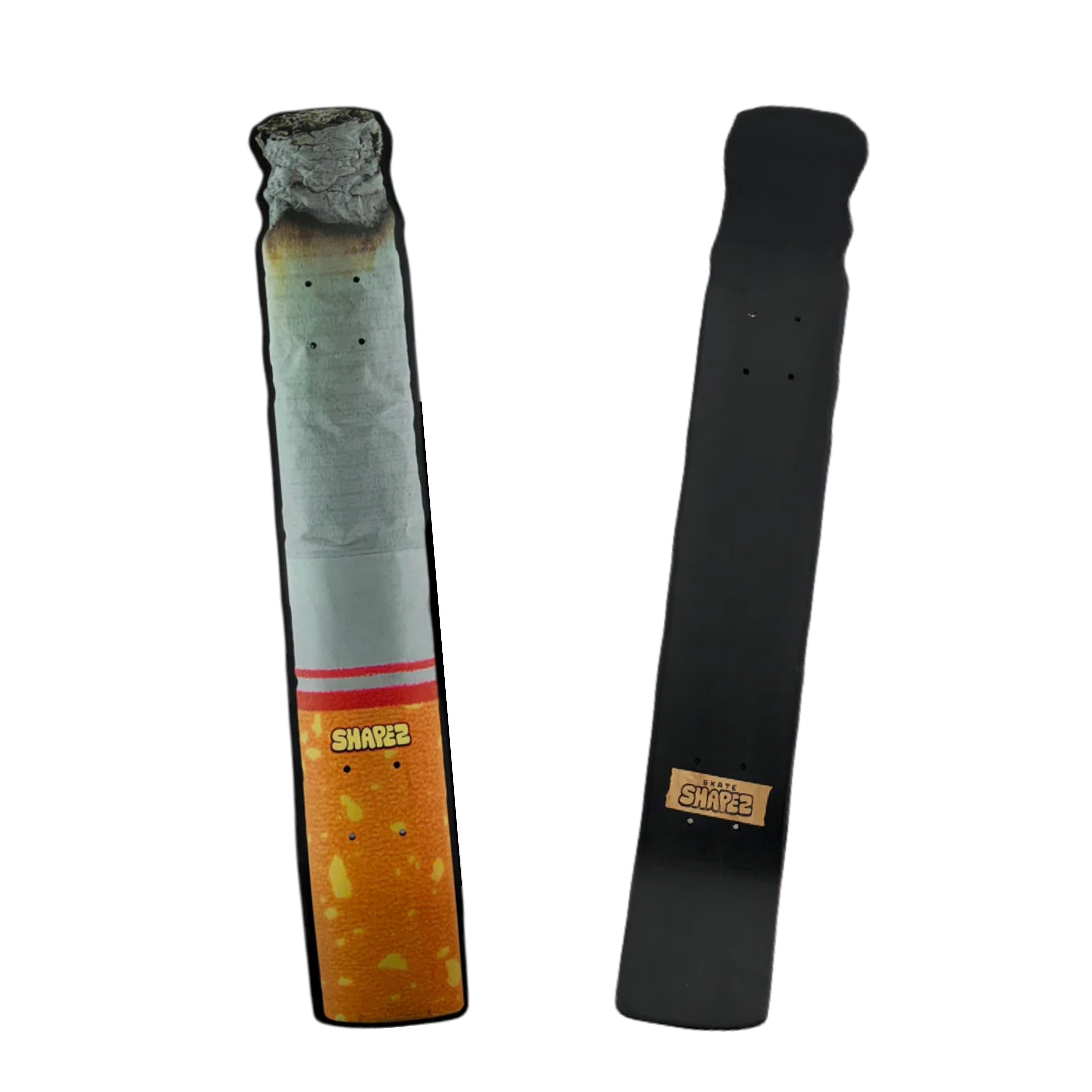 cigarette skateboard deck front and back