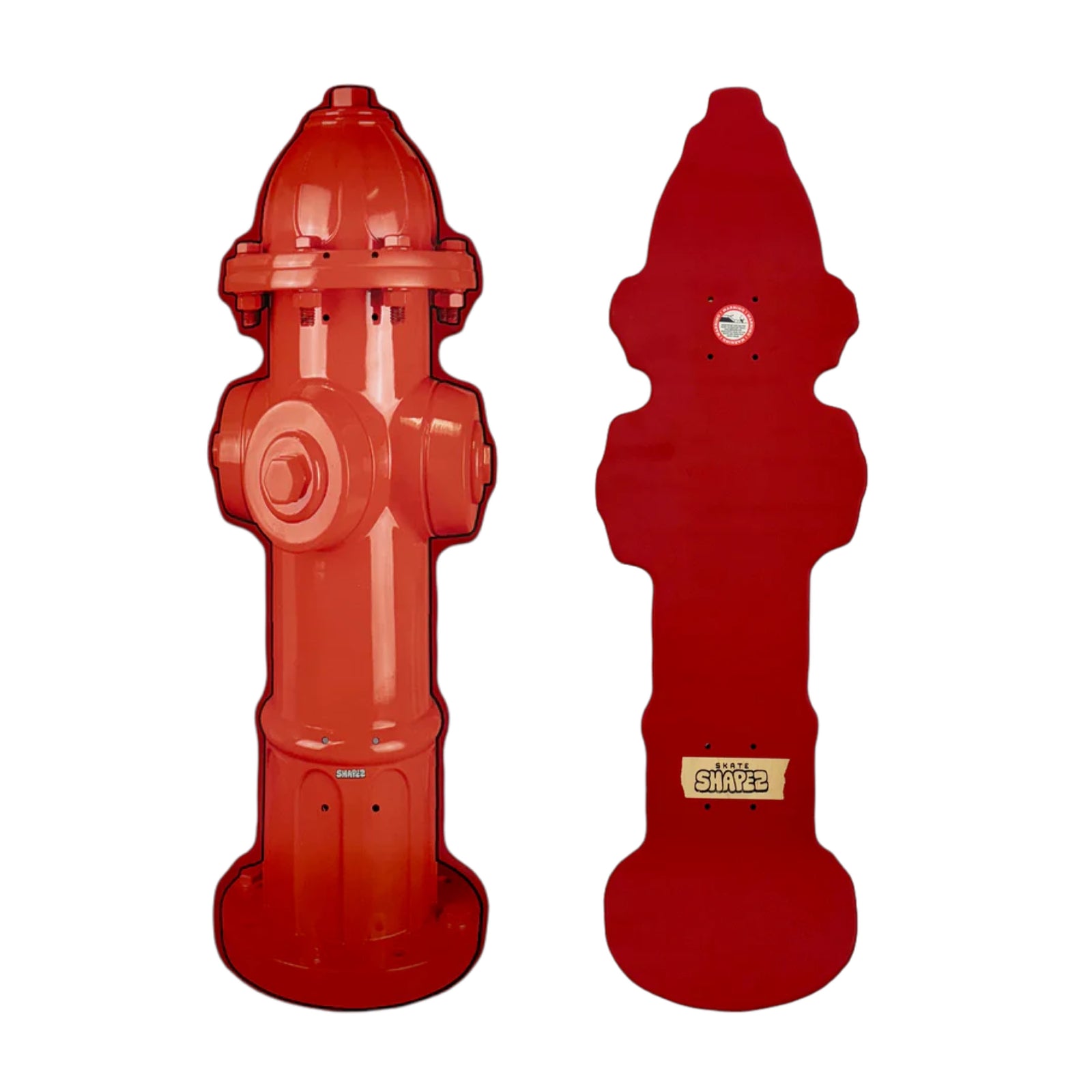 fire hydrant skateboard deck front and back