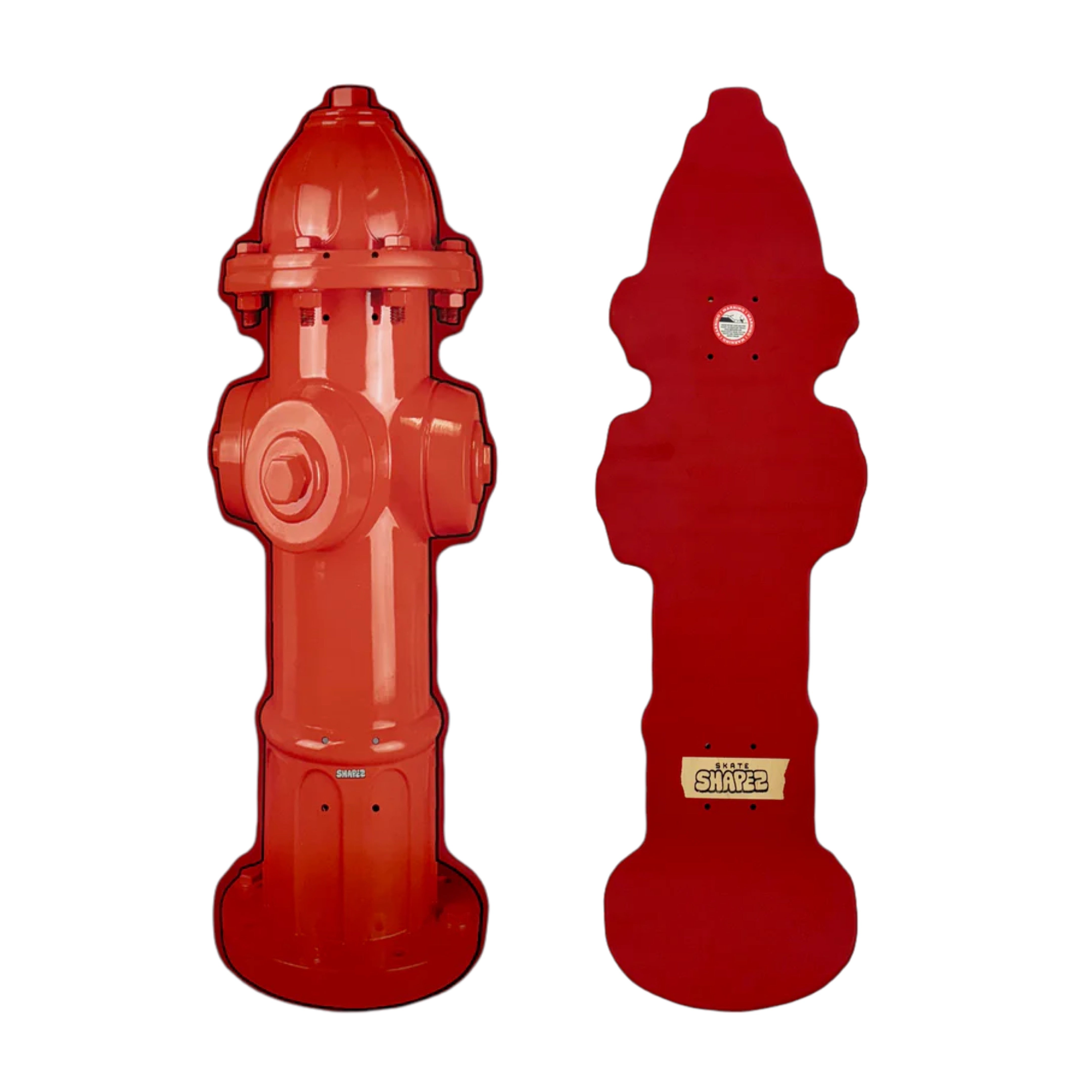 fire hydrant skateboard deck front and back