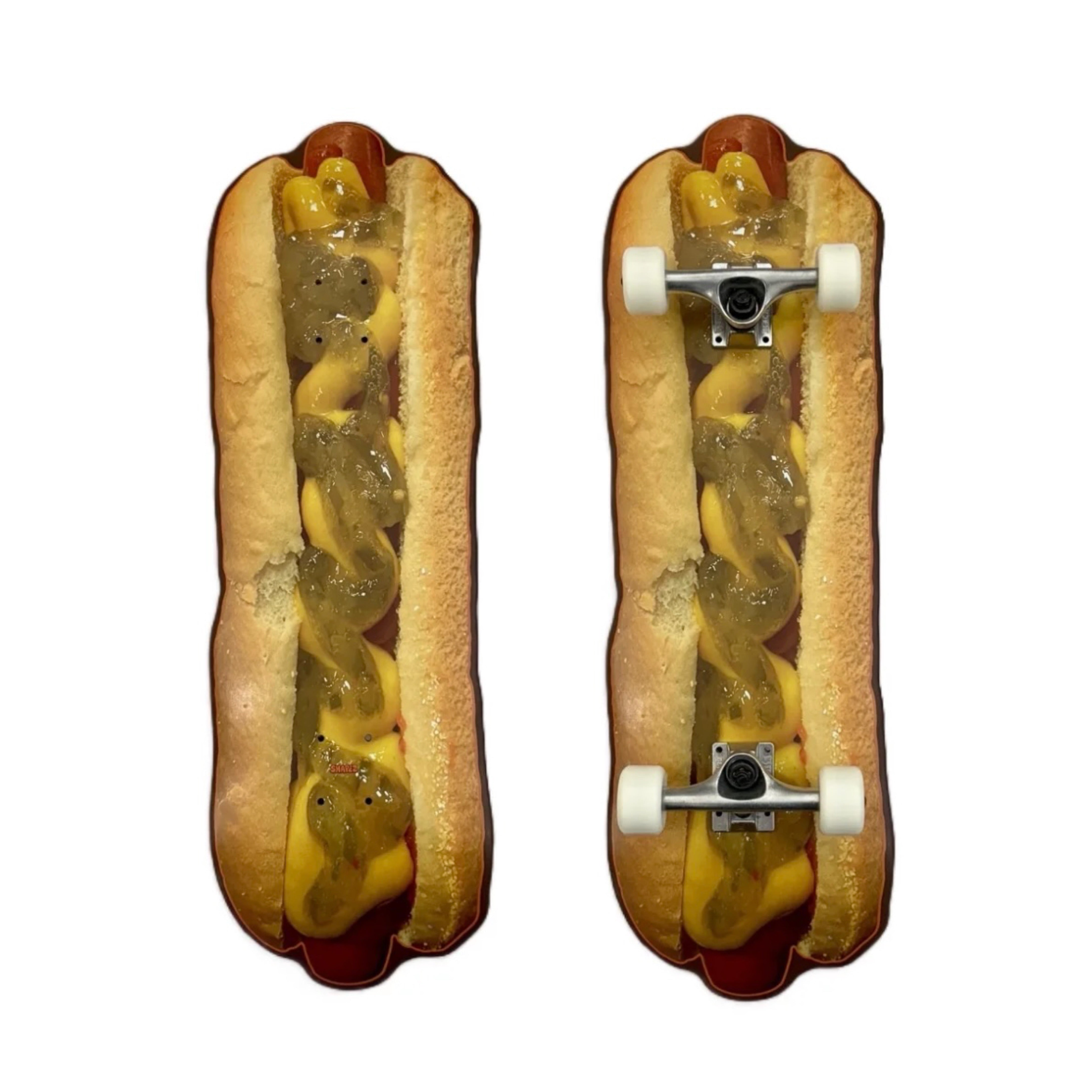 Hot Dog Shaped Skateboard Deck – SkateShapez · Skate Shapez