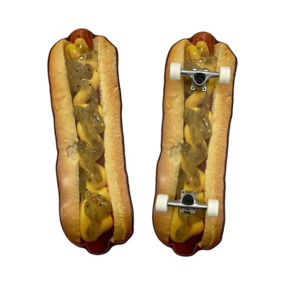 hot dog skateboard deck