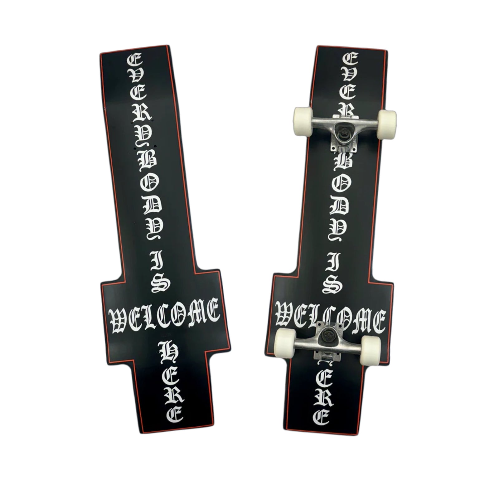 inverted cross skateboard deck