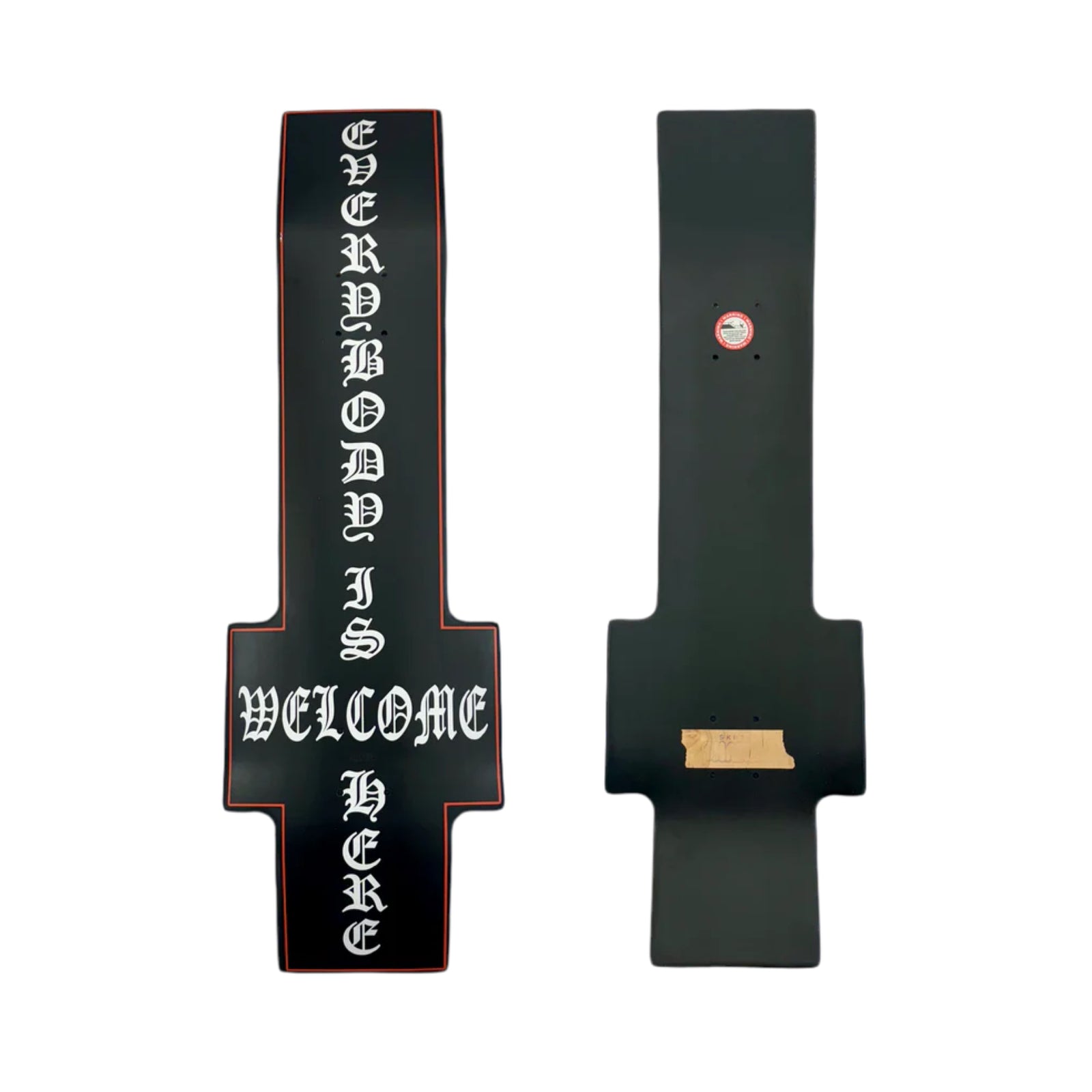 inverted cross skateboard deck front and back