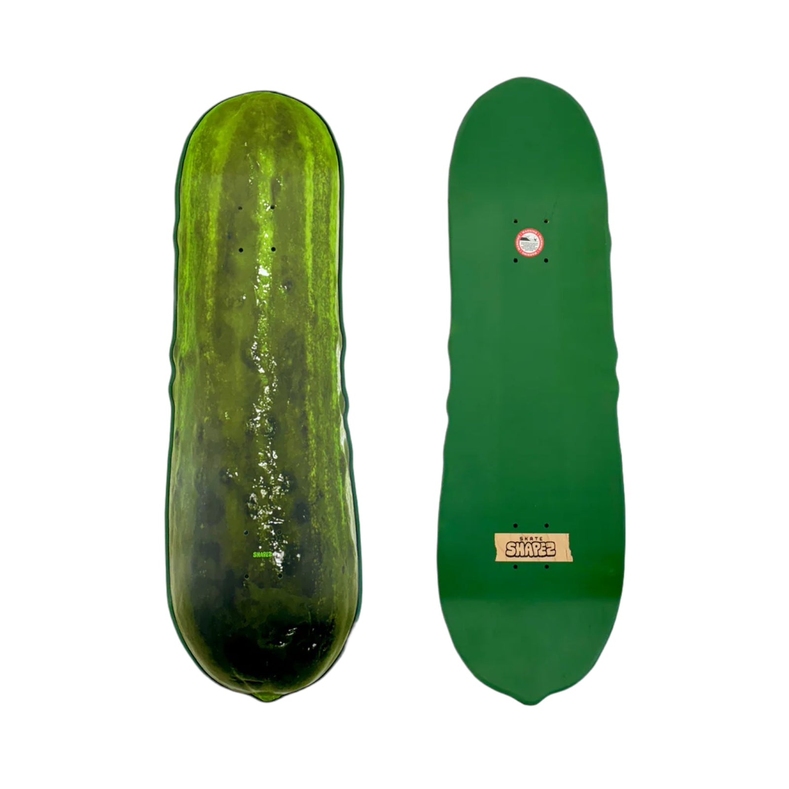 pickle skateboard deck front and back