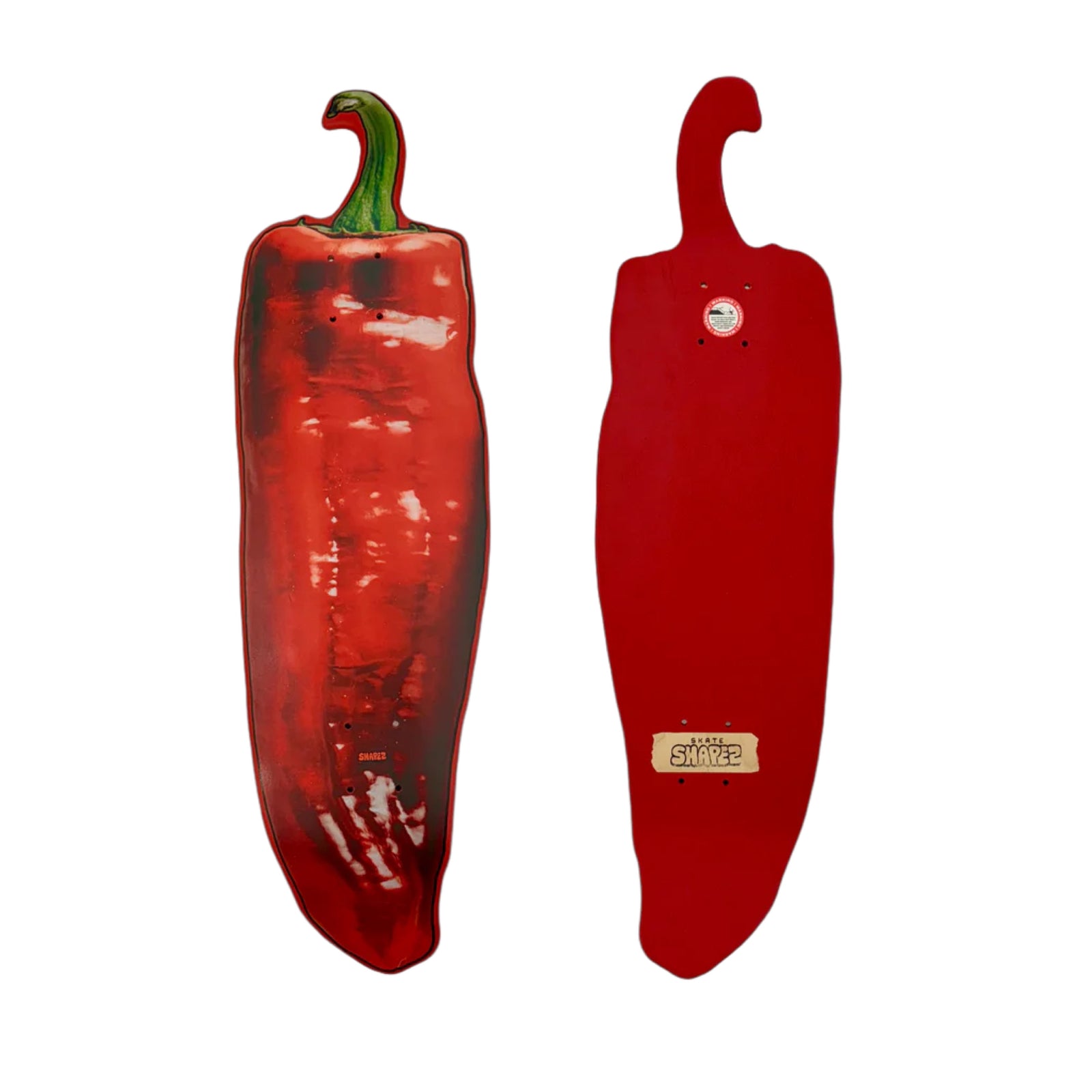 red pepper skateboard deck front and back